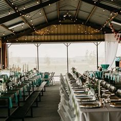 tables and chairs are set up for an event