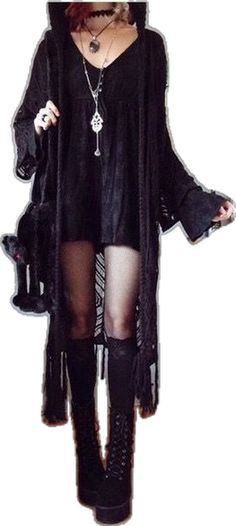 Witchy Attire, Hard Fits, Goth Witch, Alt Outfits, Dress Velvet, Mode Boho, Black Clothing