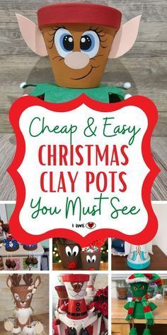 the cover of cheap and easy christmas clay pots you must see