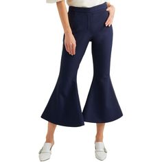 Ellery Cantina Crepe Kick-Flare Trousers In Navy 8 Flared Pants Crepe 53% Polyester 43% Wool 4% Lycra Multipockets High-Rise Cut Concealed Hook And Zip Fastening Non-Stretchy Fabric Mid-Weight Fabric Specialist Clean Imported In Excellent Condition With No Flaws. White Accessories, Kick Flares, Flare Trousers, Flared Pants, Flare Pants, Bell Bottom Jeans, Pant Jumpsuit, Comfort Fit, High Rise