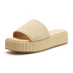 PRICES MAY VARY. Platform Height:Approximately 1.77 inches platform,providing a comfortable lift without sacrificing stability.Textured outsole provides traction and stability on various surfaces. Comfortable Fit:Soft insole and easy slip-on style ensure comfort from day to night.Crafted with straw raffia details and a slip-on design,these sandals blend comfort with effortless style. Stylish and Functional:vodvob espadrille sandals blend of fashion-forward design and practicality for any occasio Comfortable Summer Platform Flip Flops, Comfortable Platform Flip Flops For Summer, Synthetic Sandals For Beach Vacation, Straw Platform Sandals For Vacation, Comfortable Wedge Sandals For Vacation With Textured Footbed, Comfortable Wedge Sandals With Woven Sole For Vacation, Beige Cushioned Platform Slippers For Beach, Summer Beige Platform Slippers For Beach, Beige Summer Platform Slippers For Beach