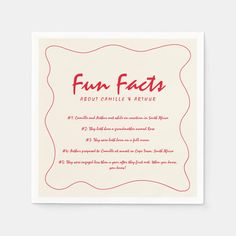 a card with the words fun fact on it