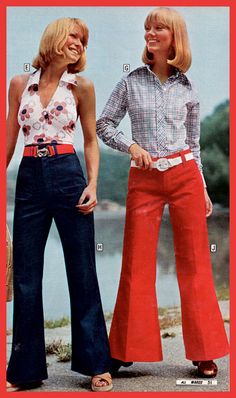 Looking cool. Montgomery Ward 1975 catalog. Halters and hip huggers 1970s Halter Tops, 1975 Fashion Women, 1970s Fashion Catalog, 70s Fashion Catalog, 80’s Fashion Women, 70s Belts, 70s Tops Women, 1970s Womens Fashion, 70s Halter Top