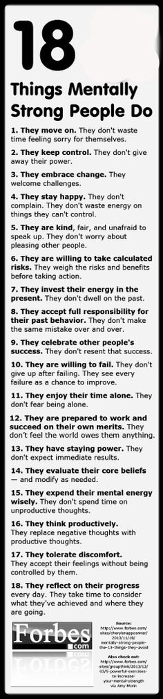 18 Awesome things mentally strong people do! #strength #quotes #inspiration Citation Courage, Mentally Strong People, Citation Force, Mentally Strong, Strong Quotes, Quotes About Strength, Good Advice