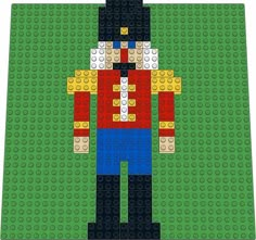 an image of a lego toy made to look like a man in red and blue