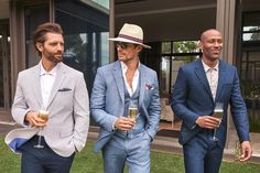 There are many rules for female wedding guests when dressing to attend a wedding- don’t wear white, don’t wear a tiara, don’t match the bridesmaids and more! However, it can be more difficult for men to know exactly what to wear when attending a wedding. This extensive guide can point you in the right direction when it comes to perfecting your wedding guest outfit, so that you will look awesome on your friend or family member’s big day! Wedding Guest Outfit Men, Wedding Guest Men, Wedding Guest Suits, Beach Wedding Suits, Summer Wedding Suits, Summer Wedding Attire, Men In Suits, Formal Wedding Attire, How To Dress For A Wedding