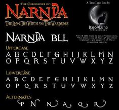 the font and numbers for narnda