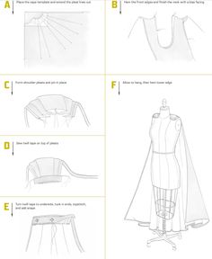 the instructions for how to make a cape