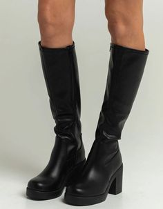 90s Boots, Soda Shoes, Black Knee High Boots, Black Knees, Womens Knee High Boots, Boots Knee, Jean Grey