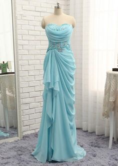 Prom Dresses Mermaid, Mermaid Sweetheart, Blue Party Dress, Make Your Own Dress, Dresses Mermaid, Chiffon Prom Dress, Dresses Evening, Prom Dresses Blue, Mermaid Prom Dresses