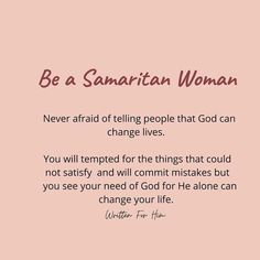 a pink background with the words be a samarin woman on it and an image of