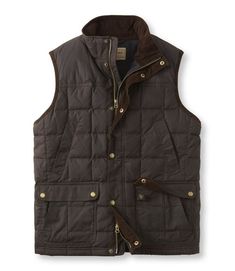 Men's L.L.Bean Upcountry Waxed Cotton Down Vest Ll Bean Fleece, Ll Bean Men, Sweater Vest Mens, Mens Fashion Rugged, Hunting Jackets, Mens Vests, Hunting Clothes, Outerwear Vest, Down Vest