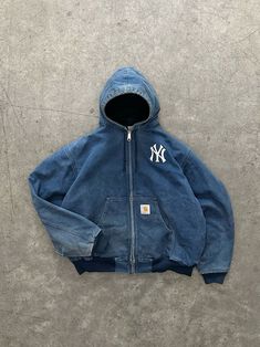 Ny Hoodie, Yankees Jacket, Yankees Hoodie, Pinterest Wardrobe, Carhartt Jacket, Clothing Pieces, Fits Clothes, Streetwear Men Outfits, Swaggy Outfits