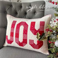 Joyful Pillow PDF Pattern – Simple Stitches Fabric Shop, LLC