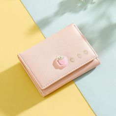 Cute Wallets With Card Slots For Daily Use, Casual Wallet For Gift, Compact Pink Card Holder With Card Slots, Cute Pink Card Holder For Gift, Cute Pink Card Holder As Gift, Cute Pink Wallets For Daily Use, Cute Pink Coin Purse With Card Slots, Trendy Pink Card Holder With Card Slots, Casual Pink Wallet With Card Slots