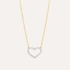 SKU# P-44093-A 16" Chain + 4" Extender Total length 20" Diamond Weight 0.06cts Pendant Height 9.30 mm Length 11.70 mm Thickness 1.60 mm Lobster clasp closure Finish 14k gold plated sterling silver or in sterling silver. Avoid contact with anything containing derivatives of alcohol. Heart Shaped Diamond Pendant, Heart Shaped Diamond, Creating Jewelry, Demi Fine Jewelry, Love Always, Symbol Of Love, Diamond Pendant Necklace, Recycled Sterling Silver, Gold Pendant Necklace