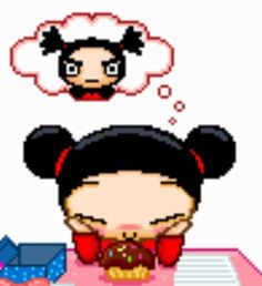 Pucca ♡ Love My Boyfriend, Just Girl Things, The Table, Cute Icons, Mood Pics, A Girl, Pixel Art, Art Inspo, Cute Pictures