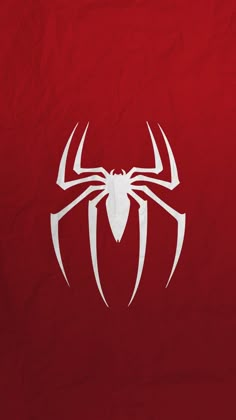 the spider - man logo on a red background