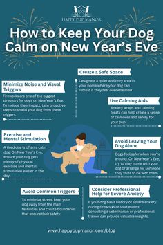 🎆🐾 Worried about how your pup will handle the fireworks and festivities this New Year’s Eve? Don’t worry—we’ve got you covered! From creating a safe space to using calming aids, these simple tips will help Keep Your Dog Calm on New Year’s Eve. 🐶💤
​
​Check out our full guide to ensure a stress-free celebration for you and your furry friend!
​
​#KeepYourDogCalmOnNewYear #DogCareTips #HappyPupManor #CalmPupsHappyLife #NewYearsWithDogs 🐕✨