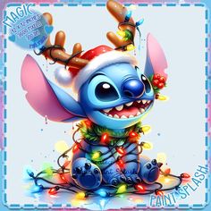 an image of a cartoon character with christmas lights