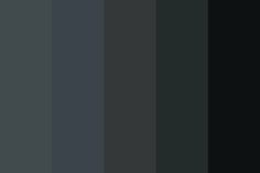 black and grey color swatches with different shades in the same area, including one dark gray