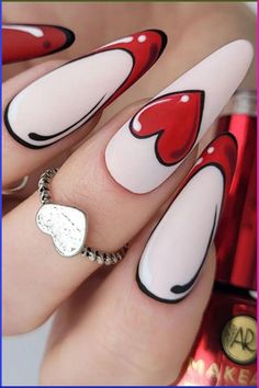 Get ready to dazzle with Valentine's Day nails that steal the show! From romantic reds to flirty pinks and sparkling hearts, our nail designs are perfect for spreading the love. Whether you're planning a romantic date night or celebrating with friends, these nails will add an extra touch of charm to your Valentine's Day look. #valentines #nailart #naildesign #valentinesdaynail #nail #nailsalon #beauty #skincare Pop Art Nails, Colorful Nails, Nail Designs Valentines, Heart Nails, Dope Nails, Nail Arts