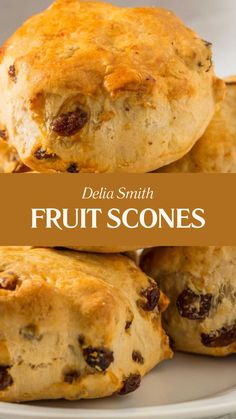 Delia Smith Fruit Scones Dried Fruit Scones Recipe, Delia Smith Recipes, Scones Recipe Uk, Berry Scones Recipe, Fruit Scones Recipe, Yummy Things To Bake, Raisin Scones, British Baking Show Recipes, Spreadable Butter