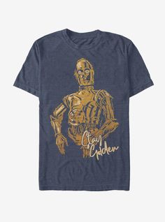 Star Wars: The Rise of Skywalker C-3PO Stay Golden T-Shirt Vintage Star Wars Clothes, Starwars Shirts Women, Star Wars Blouse, Star Wars Halloween, Star Wars Droids, The Rise Of Skywalker, Rise Of Skywalker, Star Wars Day, Stay Golden