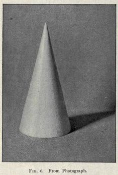 a black and white photo of a cone on the ground with text that reads,'fg 6 from photography '