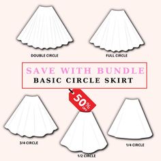 the instructions for how to make a basic circle skirt