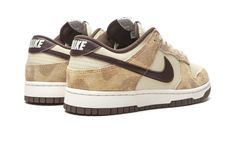 The Nike Dunk Low PRM “Cheetah” is one of two safari-themed releases of the low-top shoe by Nike in Spring 2021.  From Nike’s “Animal Pack” that also includes a “Zebra” colorway, the “Cheetah” brings a premium look to the beloved former basketball and current lifestyle shoe by employing a color block reminiscent of the colors found on the fast feline.  Nike dresses the Dunk’s base in cream leather and applies subtle spots to the light brown suede overlays found on the forefoot, eyelets, collar, Cheetah Nikes, Sneaker Fits, Shoe Concept, Cheetah Shoes, Nike X Travis Scott, Rod Wave, Sneakers Box, Kobe Shoes, Couple Stuff