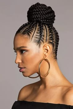 Braided Bun Styles, Cornrow Braid Styles, Braided Bun Hairstyles, Braids Hairstyles Pictures, Solange Knowles, Girls Braids, Penteado Cabelo Curto, Natural Hair Braids, Cornrow