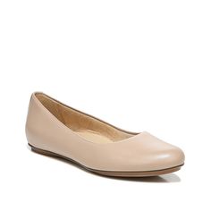 Naturalizer-Maxwell Ballet Flat The Maxwell ballet flat from Naturalizer is perfect for a 'casual and out' look. This slip-on is styled with luxe leather upper, Contour+ technology and responsive all-day cushioning. WHY You’ll Love IT: This style is from Naturalizer's True Colors collection: an inclusive spectrum of neutral tones that celebrates all women and the unique skin we're in. Available in an inclusive size range of tough-to-find sizes and widths for a custom-designed fit and feel for al Versatile Leather Flats For Spring, Spring Leather Flats, Versatile Leather Flats For Everyday, Versatile Everyday Leather Flats, Versatile Leather Flats With Round Toe, Versatile Leather Slip-on Flats, Versatile Leather Flats, Everyday Leather Ballet Flats With Ortholite Insole, Leather Slip-on Ballet Flats With Arch Support