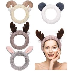 four different types of reindeer ears on top of each other