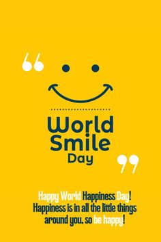 World Smile Day! Fashion Creative Ads, Computer Lab Rules, Lab Rules, 12 Laws Of Karma, Smile Poster