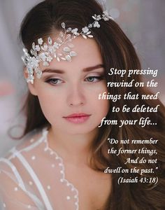 a woman wearing a tiara with the words stop pressing down on the things that need to be deleted from your life