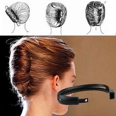 WOMEN HAIR STYLING UPDO DONUT BUN CLIP TOOL FRENCH TWIST MAKER HOLDER FASHION | eBay Coque Banana, Donut Bun Hairstyles, Donut Bun, French Twists, Hair Bun Maker, French Twist Hair, Bun Maker, Magic Hair, French Twist