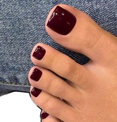 Pedicure Inspo 2023, 2023 Nail Trends Pedicure, Nails Color For Winter, Red Wine Toe Nails, Dark Red Toes Pedicure, Dark Red Pedicure Toenails, Burgundy Pedicure Toenails, Dark Color Pedicure, Wine Red Toe Nails