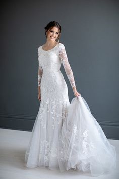 Christina Modest Wedding Dress – A Closet Full of Dresses