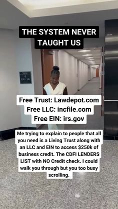 a man standing in an elevator with the caption'free trust law article on it