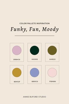 Color Inspiration | Annie Buford Studio Brand Color Palette Pink, Colorful Color Palette, Branding Graphic Design, Design Visual