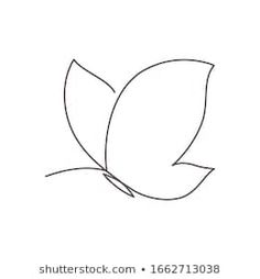 a line drawing of a leaf on a white background