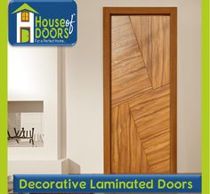 an advertisement for decorative laminated doors