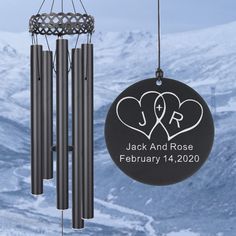 PRICES MAY VARY. Anniversary Wind Chimes - With personalized thoughtful text on wind chimes, it is definitely the meaningful anniversary gift and is an excellent item for expressing your love and concern. Premium Quality Wind Chimes - The wind chimes is made of 5 high-quality aluminum tubes in black finish. The tubes are corrosion-resistant and recycled materials that can withstand most kinds of outdoor bad weather and maintain lasting beauty outdoors, eco-friendly to the environment and body. L Personalized Wind Chimes, Large Wind Chimes, Anniversary Husband, Christmas Gift For Men, Glassware Vintage, Great Anniversary Gifts, Anniversary Gift For Husband, Husband Valentine, Personalized Anniversary Gifts