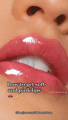 New blog post out now on how to get soft, pink, and plump lips!!🥰💗👄￼ How To Get Perfect Lips Natural, How To Have Moisturized Lips, How To Get Pinker Lips, How To Grow Your Lips Naturally, How To Make My Lips Soft, How To Have Smooth Lips, Lip Care Routine For Pink Lips, Natural Pink Lips Remedy, How To Get Good Lips