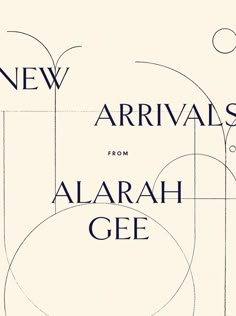 a book cover with the title new arrivals from allaah geee, written in black and