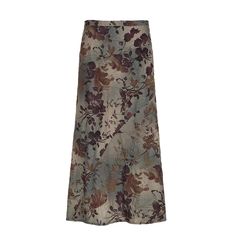 Olivia Mark - Rural Vintage Floral Print Pleated Midi Skirt with Low Waist and Loose Fit Printed Maxi Skirt, Summer Formal Dresses, Bodycon Dresses Casual, Popular Dresses, Floral Maxi Skirt, Vintage Floral Print, Pleated Midi Skirt, Long Sleeve Bodycon Dress, Green Skirt