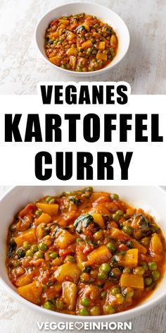 vegan kartoffel curry in a white bowl