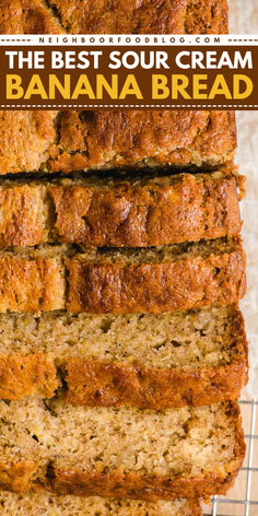 Treat your holiday guests to the BEST sour cream banana bread recipe! This banana sour cream bread is sweet, buttery, irresistibly moist, and perfect for Christmas morning breakfast. Pin this holiday brunch idea now! Banana Bread With Sour Cream Recipe, Banana Bread Add Ins, Banana Sour Cream Bread, Banana Bread With Sour Cream, Betty Crocker Banana Bread, Bread With Sour Cream, Sour Cream Banana Bread, Delicious Banana Bread Recipe, Banana Bread Recipe Moist