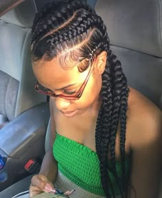 These feed in braids are GORG @amber_belovely  @jessi_kelly21 looks so pretty #voiceofhair ========================== Go to VoiceOfHair.com ========================= Find hairstyles and hair tips! ========================= Big Cornrow Braids, Big Cornrows, African American Braided Hairstyles, Trendy We Fryzurach, Tan Skin Blonde Hair, Big Braids, Goddess Braids Hairstyles, Braided Ponytail Hairstyles, Feed In Braid